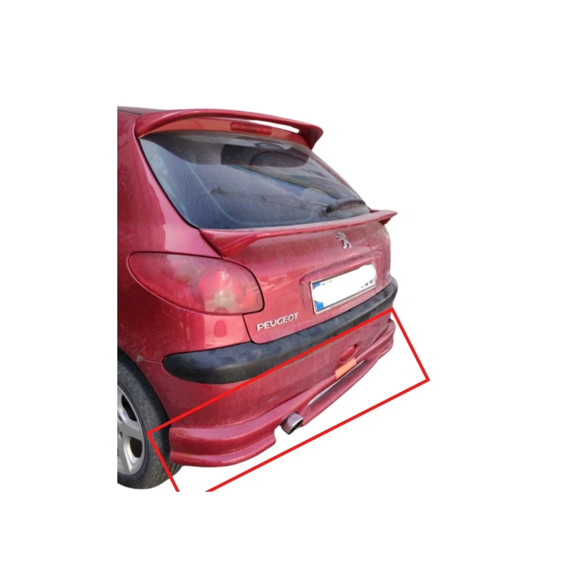 206 Makyajlı Kasa Arka Tampon Eki Boyalı