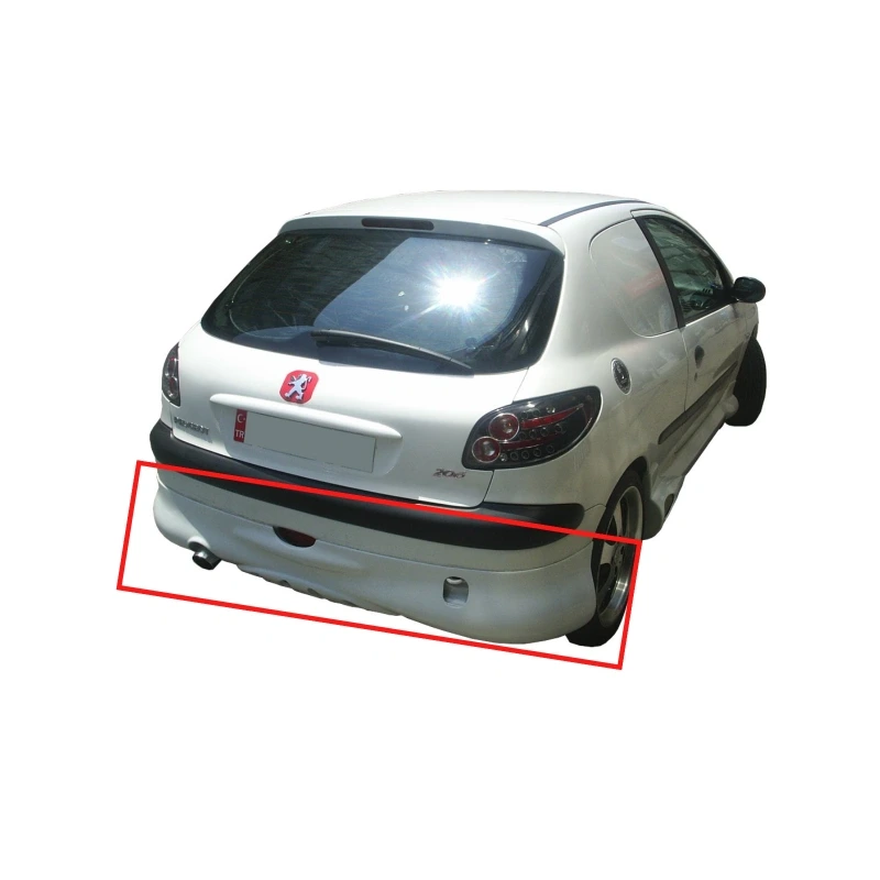 206 Makyajsız Kasa Arka Tampon Eki Boyalı