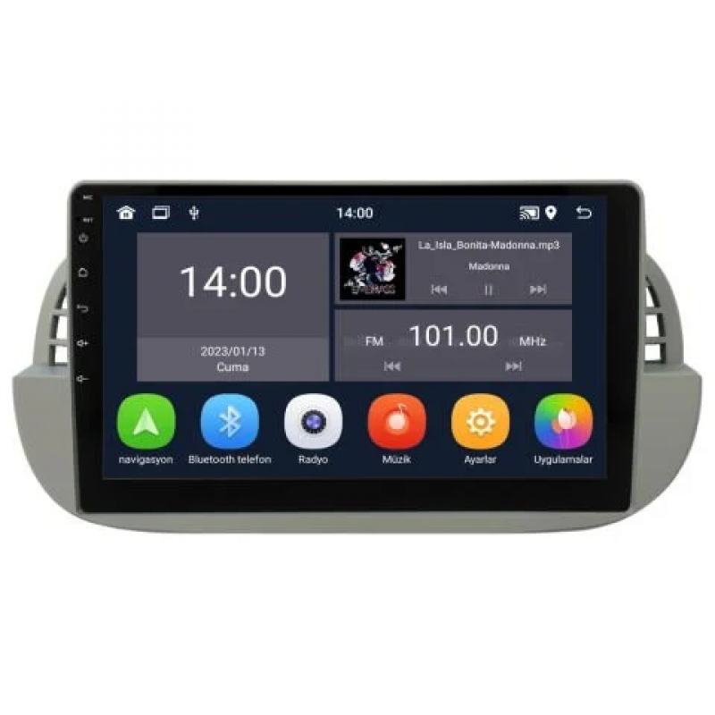 Fiat 500 Multimedya Sistemi Beyaz Çerçeve (2008-2014)