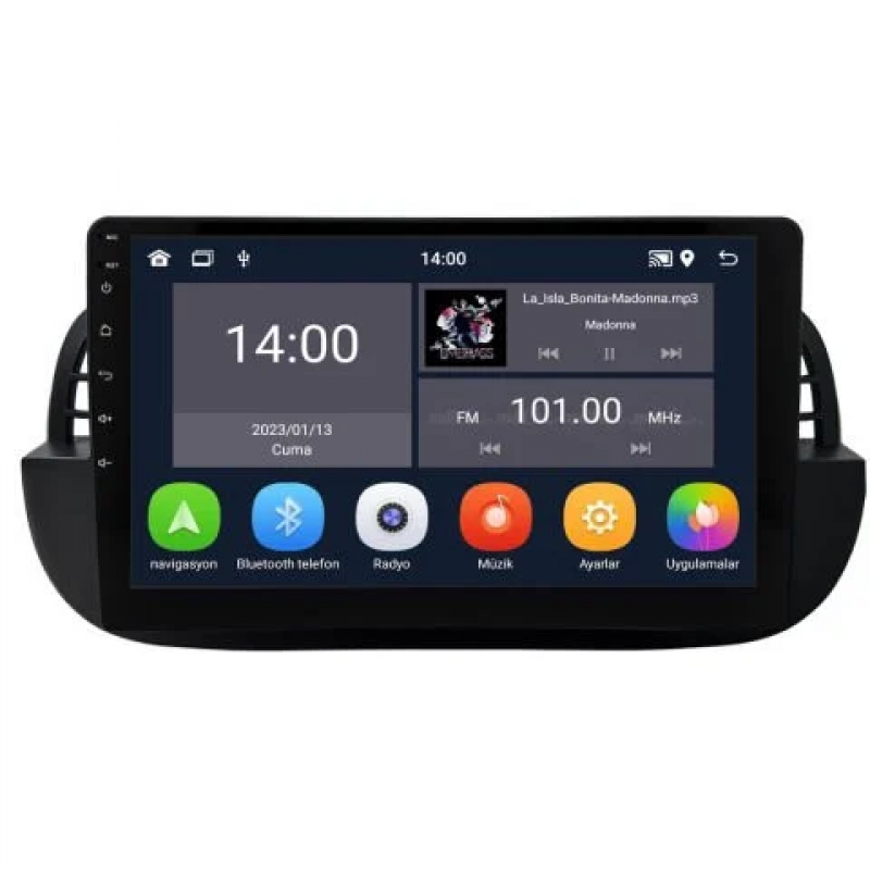 Fiat 500 Multimedya Sistemi Beyaz Çerçeve (2008-2014)