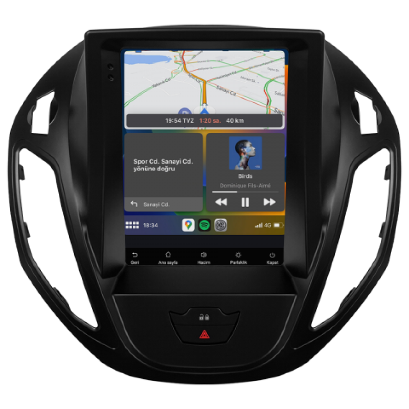 Ford Courier Titanium Android Multimedya Sistemi (2013-2024) 