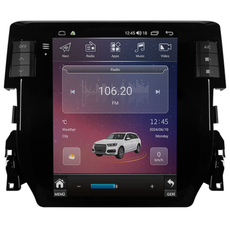 Honda Civic FC5 Android Multimedya Sistemi (2016-2021)