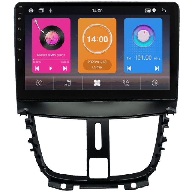 Peugeot 207 Android Multimedya Sistemi (2006-2012)