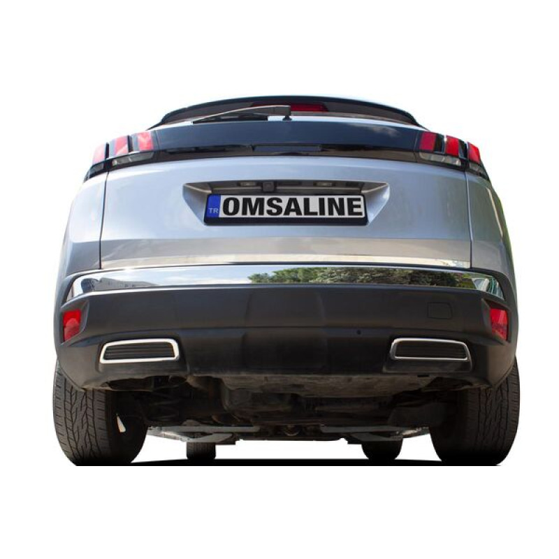Peugeot 3008 Krom Egzoz Çerçevesi 2 Parça 2016-2024 Arası
