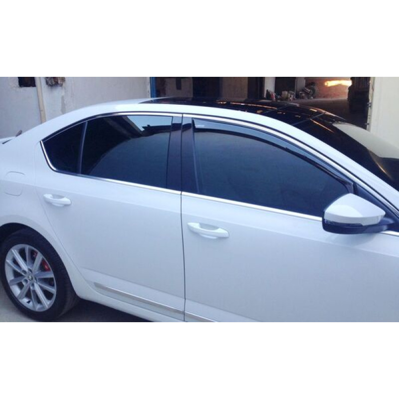 Skoda Octavia 3 A7 SD Krom Cam Çerçevesi 10 Parça 2013-2019 Arası