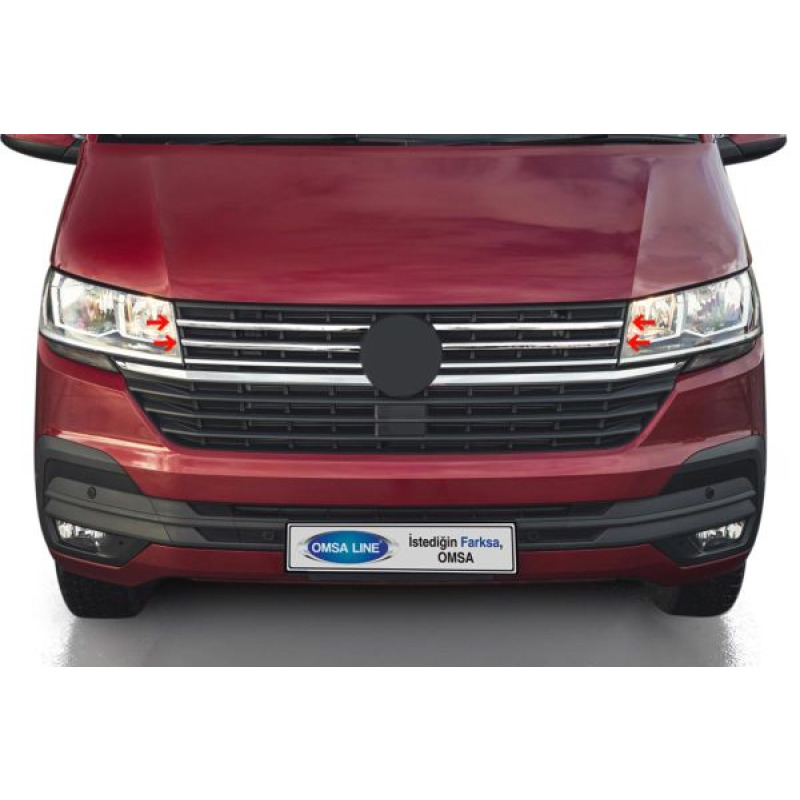OMSA VW T6.1 Transporter Krom Ön Panjur 4 Parça 2020-2023 Arası