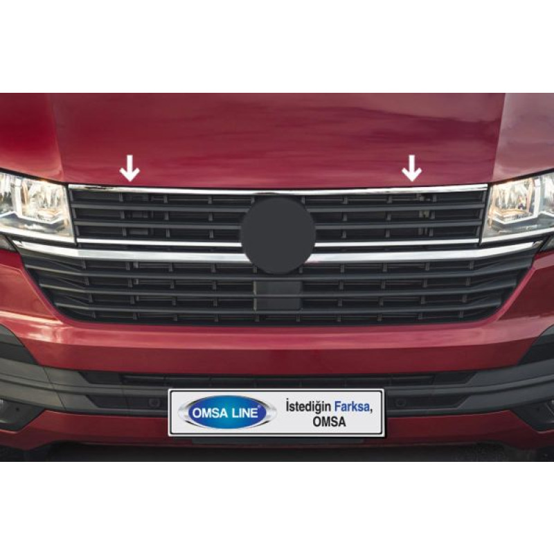 VW T6.1 Transporter Krom Ön Panjur Kaput Üst Çıtası 2020-2023 Arası