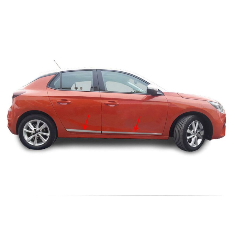 Opel Corsa F Krom Yan Kapı Çıtası 4 Parça 2019 ve Sonrası
