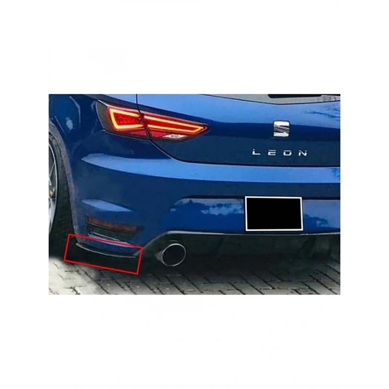 Seat Leon Mk3 2014-2017 Aero Tampon Flapları Parlak Siyah
