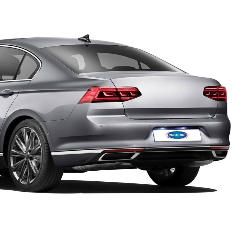 VW Passat B8.5 Krom Arka Tampon Çıtası 3 Parça 2019 ve Sonras